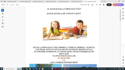 VA INVITAM PE DATA DE 01 Aprilie 2026 LA ,,ZIUA PORTILOR DESCHISE